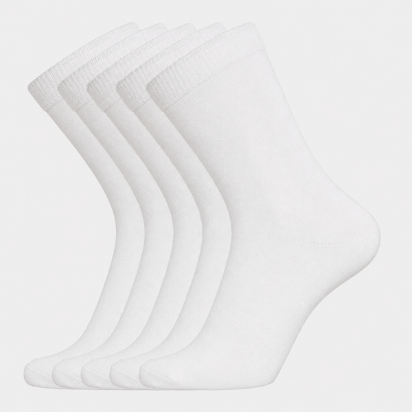 5 pack White bamboo socks