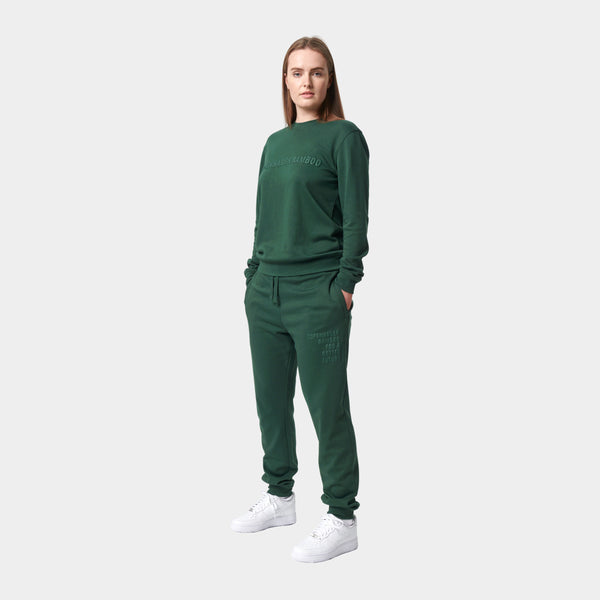 Green bamboo jogging set with logo