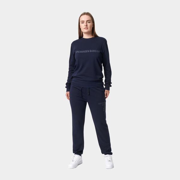 Navy bamboo jogging set with logo