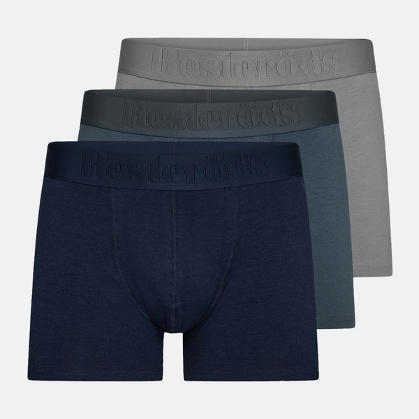 3 pairs of Grey/green/blue bamboo underpants