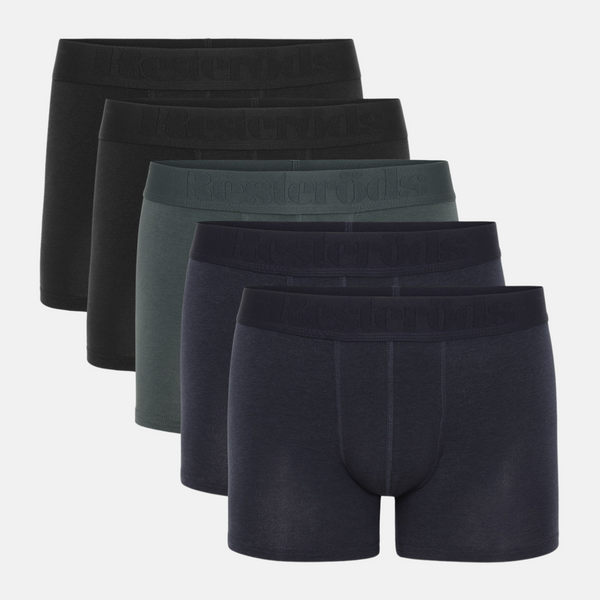 5 pairs of bamboo underwear black - gray - navy