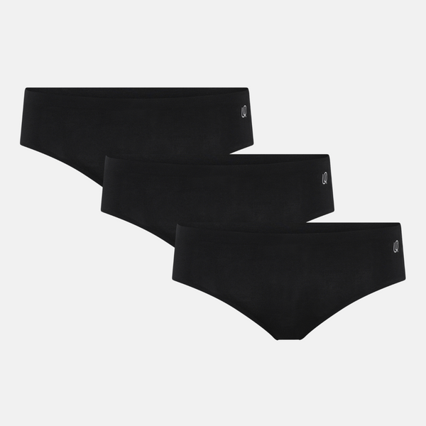 3 pack Bamboo tai panties - black
