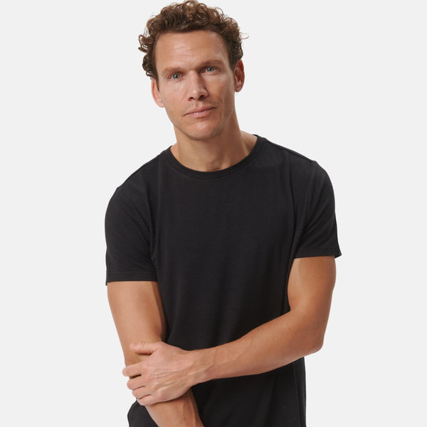 Black crew neck bamboo T-shirt
