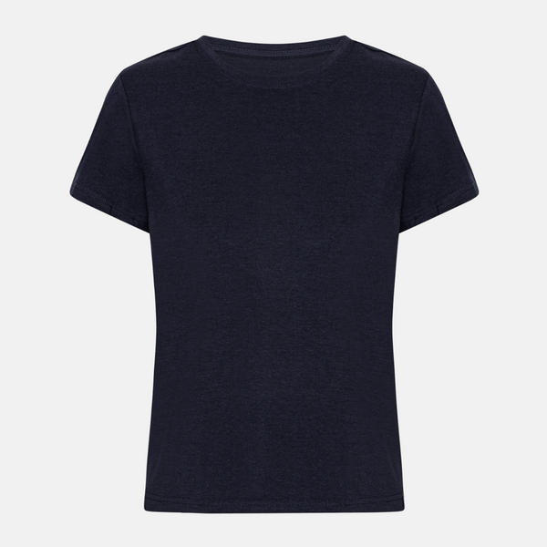 Navy short-sleeved bamboo T-shirt