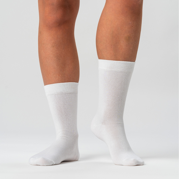 Bamboo Package - Tops with Thin Straps & Maxi Panties & Stockings - White