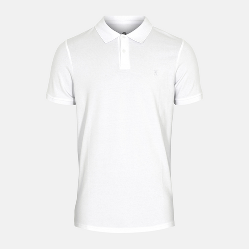 Hvid bambus polo shirt fra JBS of Denmark