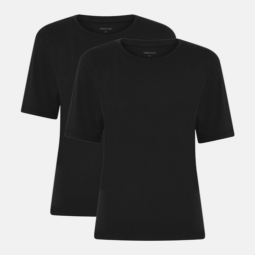 2 pak Sort slim fit bambus T-shirt fra Urban Quest