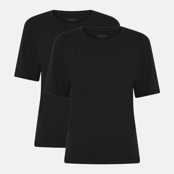 2-Pack Bamboo T-shirt in Slim Fit - Black