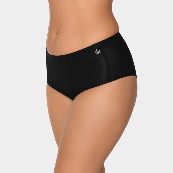 3 pack Bamboo maxi panties - black-white-nude
