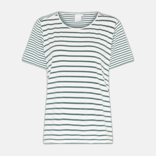 Kortærmet Sagebrush stribet bambus T-shirt fra CCDK