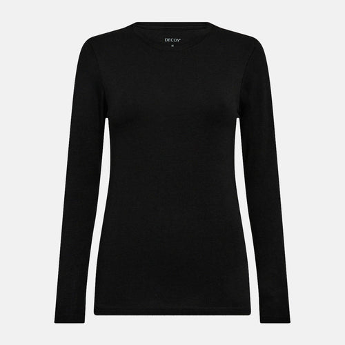 Sort langærmet bambus T-shirt Decoy