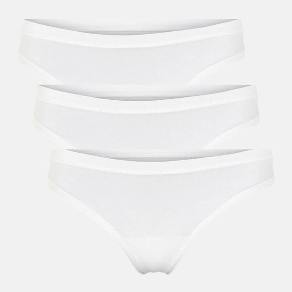 3 pack White Bamboo G-string panty