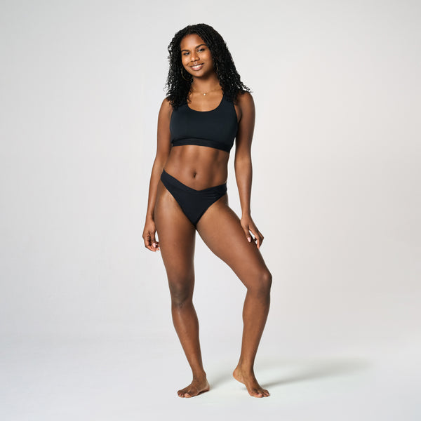 Light Bamboo Period Underwear in Black