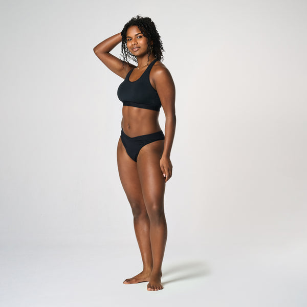 Light Bamboo Period Underwear in Black