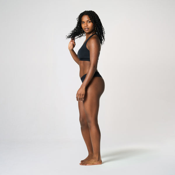 Light Bamboo Period Underwear in Black