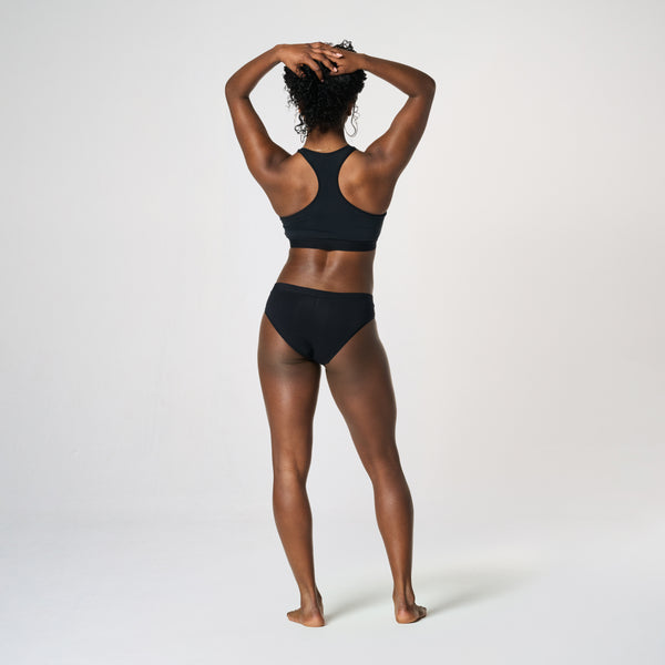 Moderate-Heavy Bamboo Period Underwear in Black