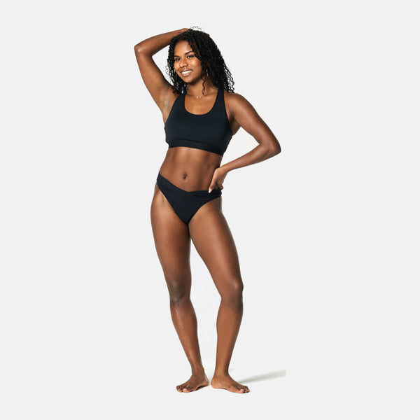 Light Bamboo Period Underwear in Black