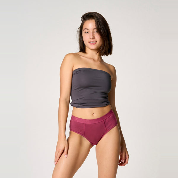 Heavy Bamboo Period Underwear in Ruby Pink