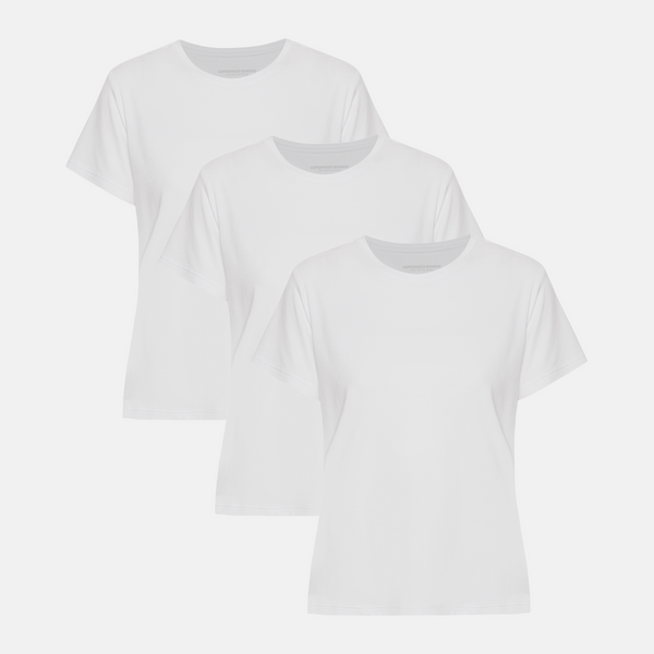 3 pack white bamboo T-shirt