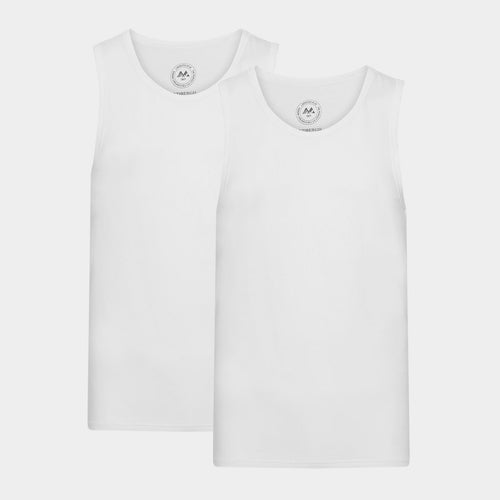 2 pak hvide bambus tank tops XXL Lindbergh