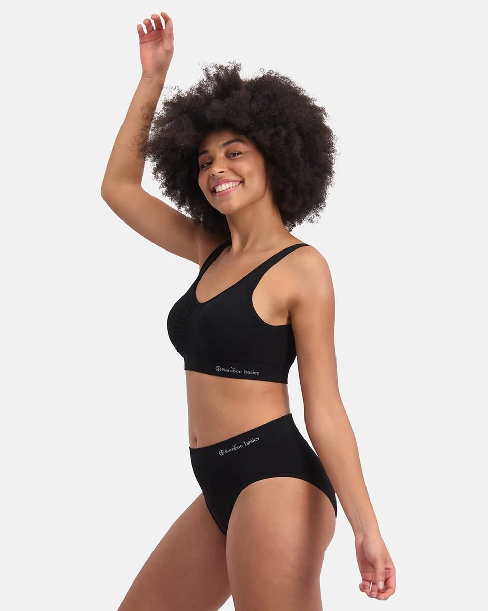 Model in bamboo underwear