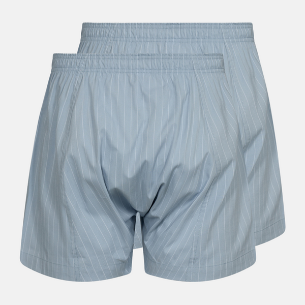 2-pack light blue bamboo poplin boxer shorts