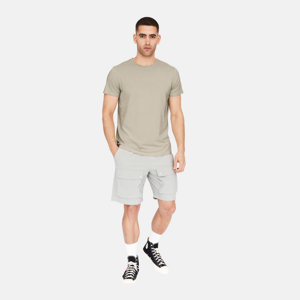 Light khaki crew neck bamboo t-shirt