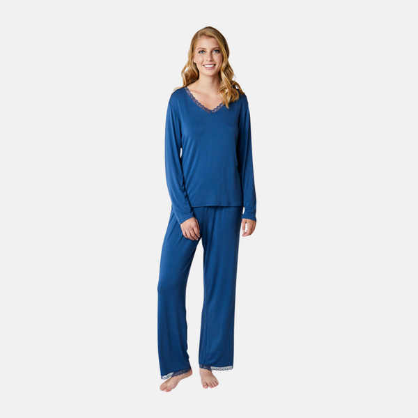 Jasmin bamboo nightgowns - dusty blue
