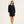 Blue long sleeve bamboo T-shirt dress