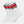 3 pairs of white bamboo tennis socks with red/blue stripes and long rib