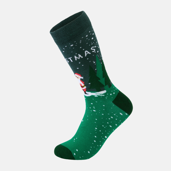 5 pairs of bamboo socks - Christmas embroidery