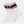 3 pairs of white bamboo tennis socks with blue/red stripes and long rib