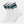 3 pairs of white bamboo tennis socks with green/blue stripes and long rib