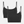 Black bamboo bra top with thin straps - 2 pack