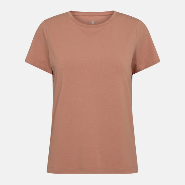 Pink bamboo t-shirt with round neck