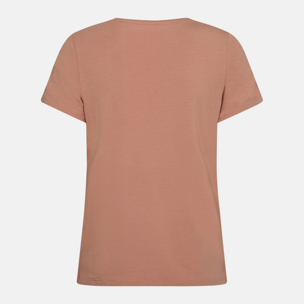 Pink bamboo t-shirt with round neck