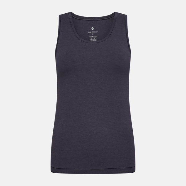 Dark grey bamboo tank top with wide straps