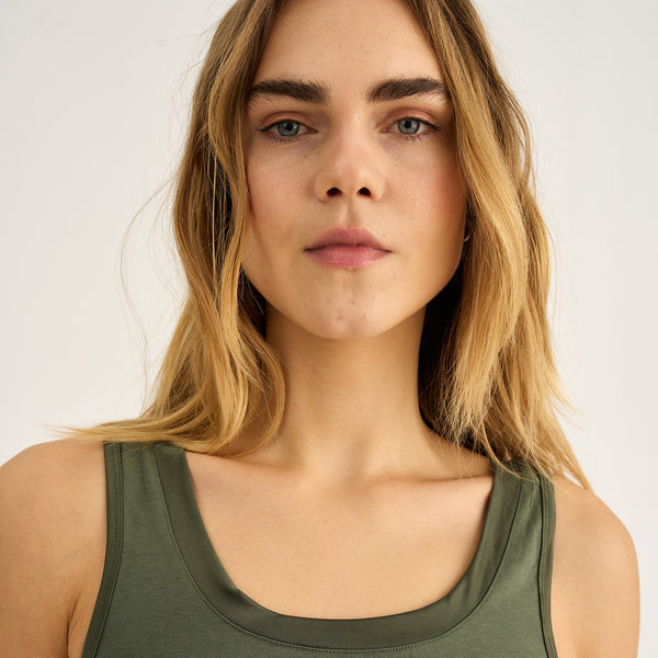 Green Bamboo Tank Top