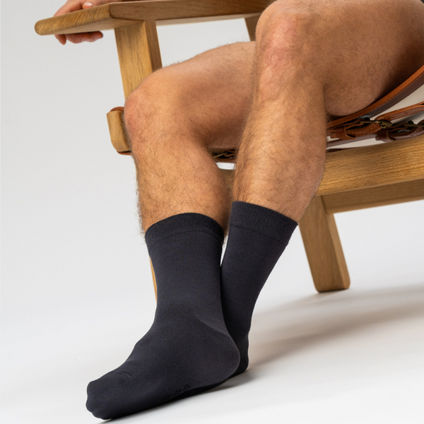 10 pairs of bamboo socks white/dark grey