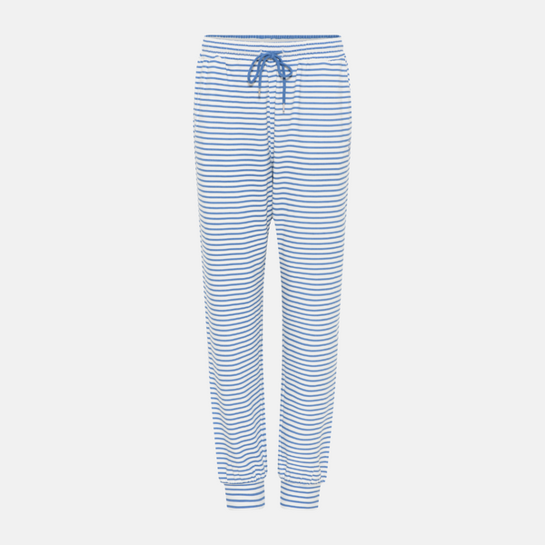 Betty bamboo night pants - light blue striped
