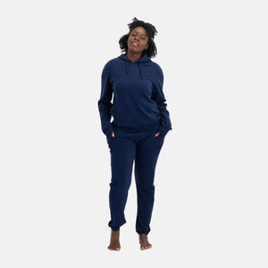 Gaby Blå bambus hoodie fra Bamboo Basics
