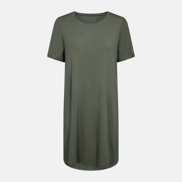 Green bamboo t-shirt dress