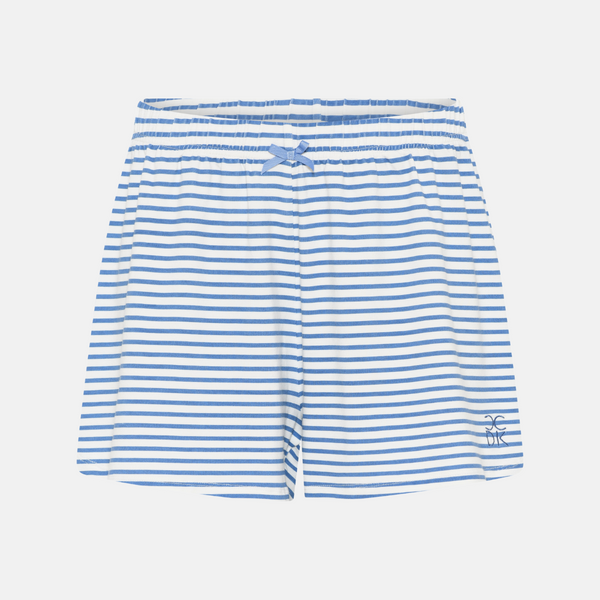 Kimmy bamboo night shorts - light blue striped