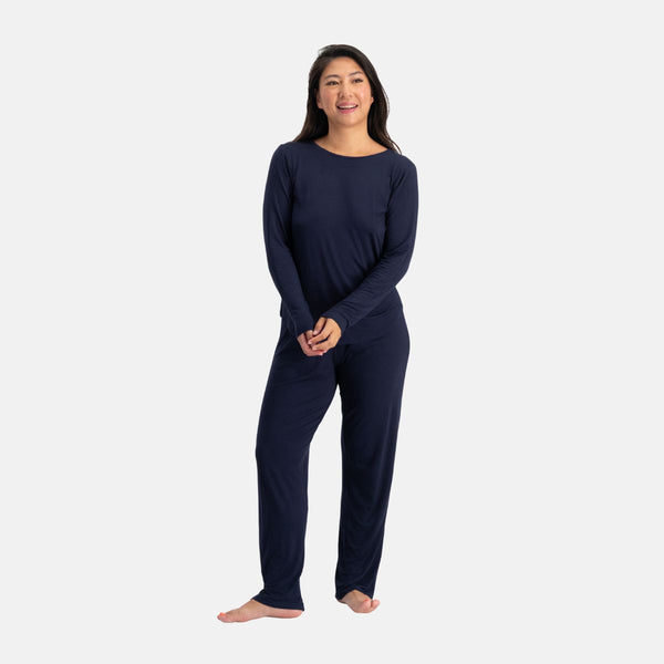 Nina long-sleeved pyjama set navy