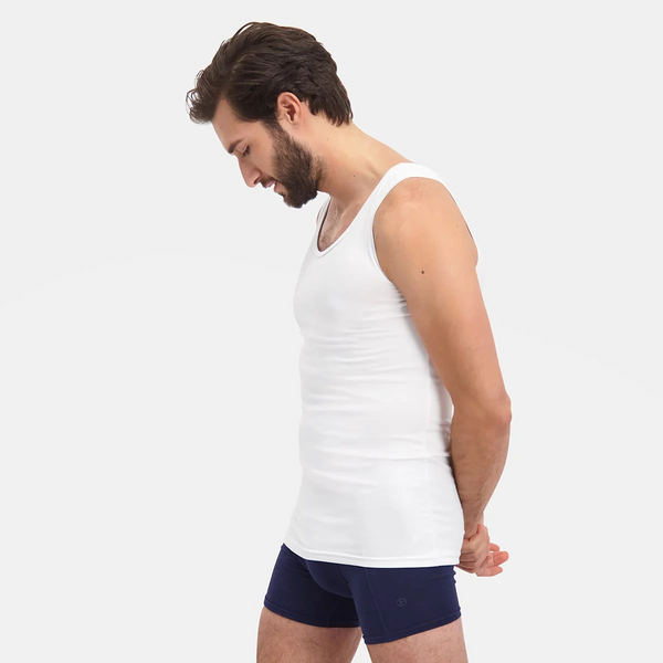 Stef bamboo tank top - white 2 pack