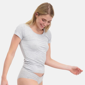 2 pak Grå bambus T-shirt fra Bamboo Basics