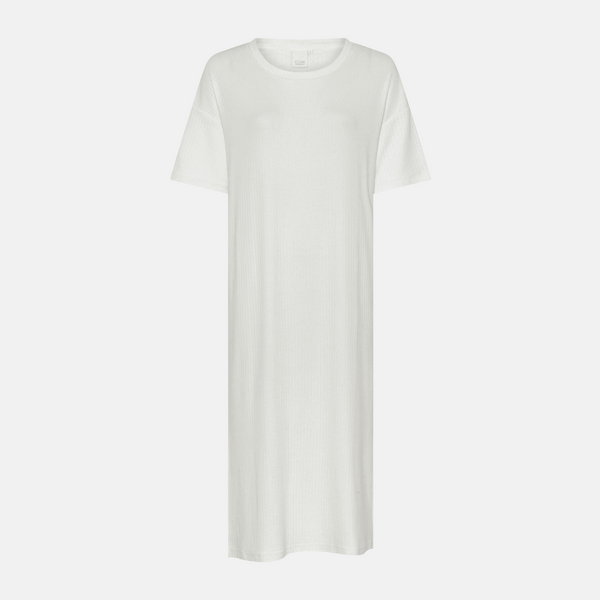 Amina short-sleeved bamboo nightgown - white