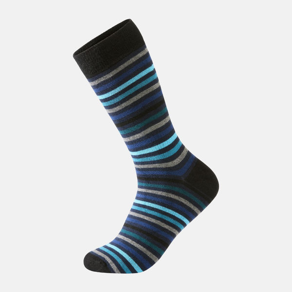 Blue striped bamboo socks