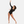 Black bamboo bodystocking with long sleeves