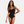 Black bamboo bodystocking with thin straps